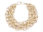 Kovový náhrdelník víceřadý