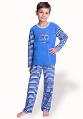 Dětské froté pyžamo se vzorem proužku