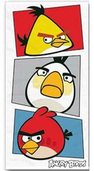 Osuška Angry Birds bílá 70/140