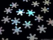 Vánoční lesklé konfety Ø18mm 2500g vločky