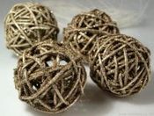 Koule aranžovací Ø60mm ratan s lurexem (2 sáček)