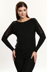 Dámská halenka Daniele black - dlouhý rukáv