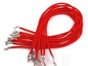 Šňůrka s karabinkou délka 48cm jednobarevná pryžová