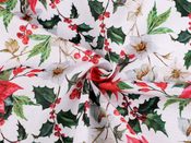 Vánoční dekorační látka Loneta sada s nití - vánoční hvězda