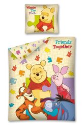 Povlečení Medvídek Pů puzzle 140/200 cm