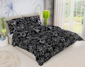 Prodloužené ložní bavlněné povlečení 140x220, 70x90cm Větvička černá POSLEDNÍ 1 KUS