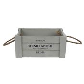 Dřevěná bedýnka s plastem malá D6214/M - 20 × 12 × 9 cm