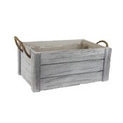 Dřevěná bedýnka s plastem velká D6221/V - 30 × 20 × 13 cm