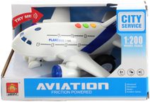 Letadlo bílé plastové 1:200 Planebus 710A na baterie Světlo Zvuk