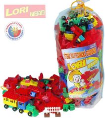 LORI 017 Stavebnice 17 velké balení pro školky barevné kostky set 500ks