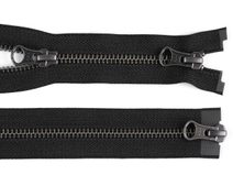 Zip kovový YKK No 5 dělitelný 2 jezdce / dvoucestný 50 cm na kožené bundy