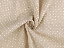 Bavlněná metráž / imitace lnu hrubší, puntík METRÁŽ