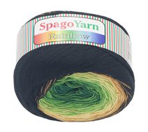 Příze SpagoYarn Rainbow - 250g / 1000 m hnědá