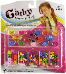 Korálky dřevěné navlékací s provázky