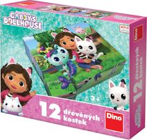 DINO DŘEVO Kubus Gábi set 12ks obrázkové kostky