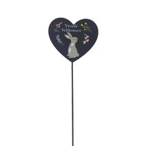 Velikonoční zápich srdce s nápisem VESELÉ VELIKONOCE K4756 - 31.7×8.5