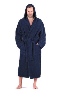 Bavlněný župan Athena s kapucí tmavě modrá 31 16 5952 unisex