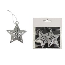 Ozdoba hvězda, 2ks K1094/ST - dia 10 x 2,5 cm