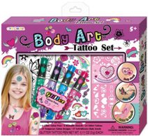 Tetovací studio třpytivé dětské set se 4 tetovacími pery a šablonami