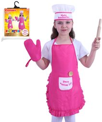 KARNEVAL Šaty Kuchařka (110-150cm) 4-10 let set s náčiním *KOSTÝM*