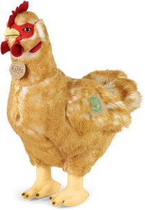 PLYŠ Slepice světlá stojící 33cm s vejcem snášející Eco-Friendly *PLYŠOVÉ HRAČKY*