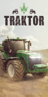 Osuška Traktor green 70x140 cm