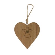 Srdce k zavěšení s andílkem D7507 - 10.00 × 11.00 × 0.80 cm