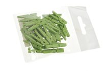 Mini kolíčky 3 cm - zelené 24 kusů