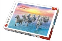 Puzzle Cválající bílé koně 500 dílků 48x34cm