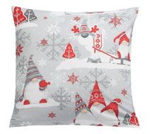 Povláček bavlněný - vánoce Šedá,Červená 90/CH07 40x40 cm