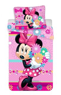 Povlečení Minnie Bows and Flowers 140x200, 70x90 cm