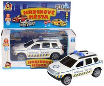 City Collection auto osobní SUV policie 10cm na baterie Světlo Zvuk