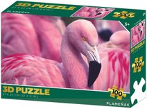 PUZZLE 3D Plameňák 31x23cm 100 dílků skládačka v krabici