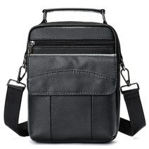 Kožená pánská crossbody taška Gregorio 20x26x9 cm černá