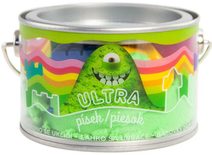 Ultra písek kinetický magický 200g zelený set s formičkami v plechovce