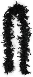 KARNEVAL Boa černé šála s peřím 2m *KARNEVALOVÝ DOPLNĚK*