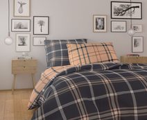 Prodloužené bavlněné povlečení Nordic Collection Káro – 140 × 220 + 70 × 90 cm
