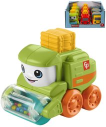 FISHER PRICE Baby autíčko pracovní veselé s obličejem 3 druhy