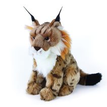 Plyšový rys sedící, 23 cm