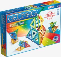 GEOMAG Rainbow 72 dílků duhová magnetická STAVEBNICE