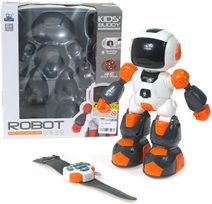 RC robot na vysílačku (chodí, tančí, nahrává; světlo, zvuk, baterie)