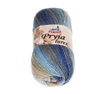 Příze PRYIA lurex - 100g / 245 m šedá