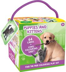 JIRI MODELS Pexeso na cesty Šteňátka a kotátka + omalovánky v krabičce