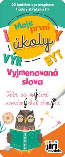 JIRI MODELS Moje první úkoly Vyjmenovaná slova set 20 kartiček s fixem