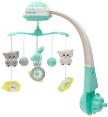 Kolotoč nad postýlku s projektorem 2v1 (baterie, světlo, zvuk)