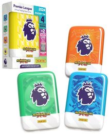 PANINI PREMIER LEAGUE 23/24 Sběratelské karty Adrenalyn XL 4x booster plechovka