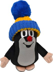 MORAVSKÁ ÚSTŘEDNA Krtek (Krteček) 20cm modro-žlutý kulich PLYŠ