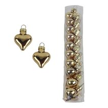 Vánoční srdíčka k zavěšení, 10 ks S0447-29 - 4 cm