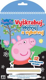 JIRI MODELS Vyškrabuj, objevuj, vybarvuj prasátko Peppa Pig kreativní sešit