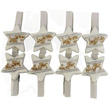 Hvězdičky klip, 8ks X0375 - 2,5 x 0,5 x 4,5 cm